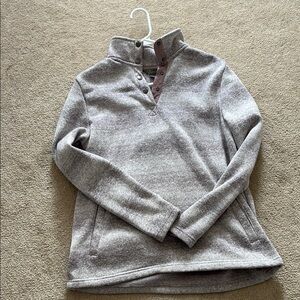 Gray/Pink Quarter-Zip Pullover